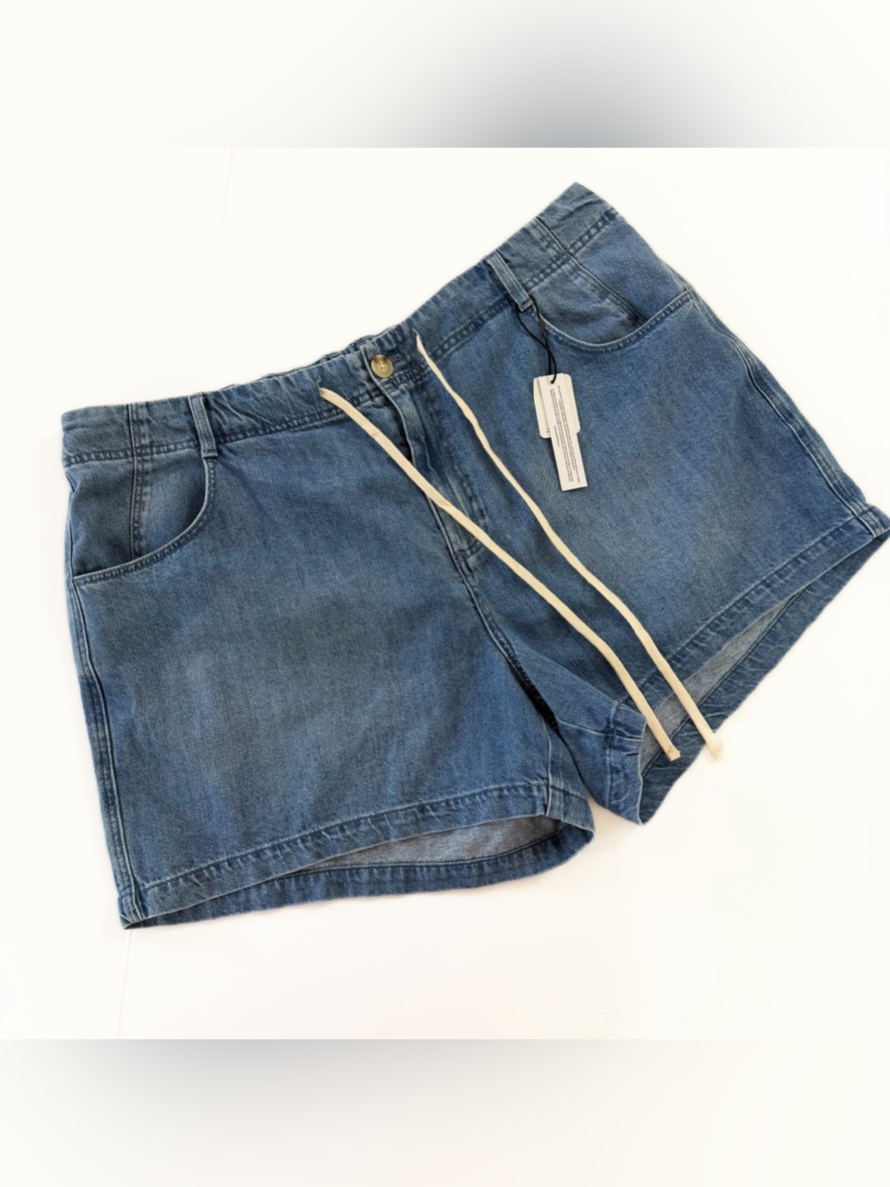 Sanctuary Shorts Womens 2X Linen Cotton Blend Drawstring